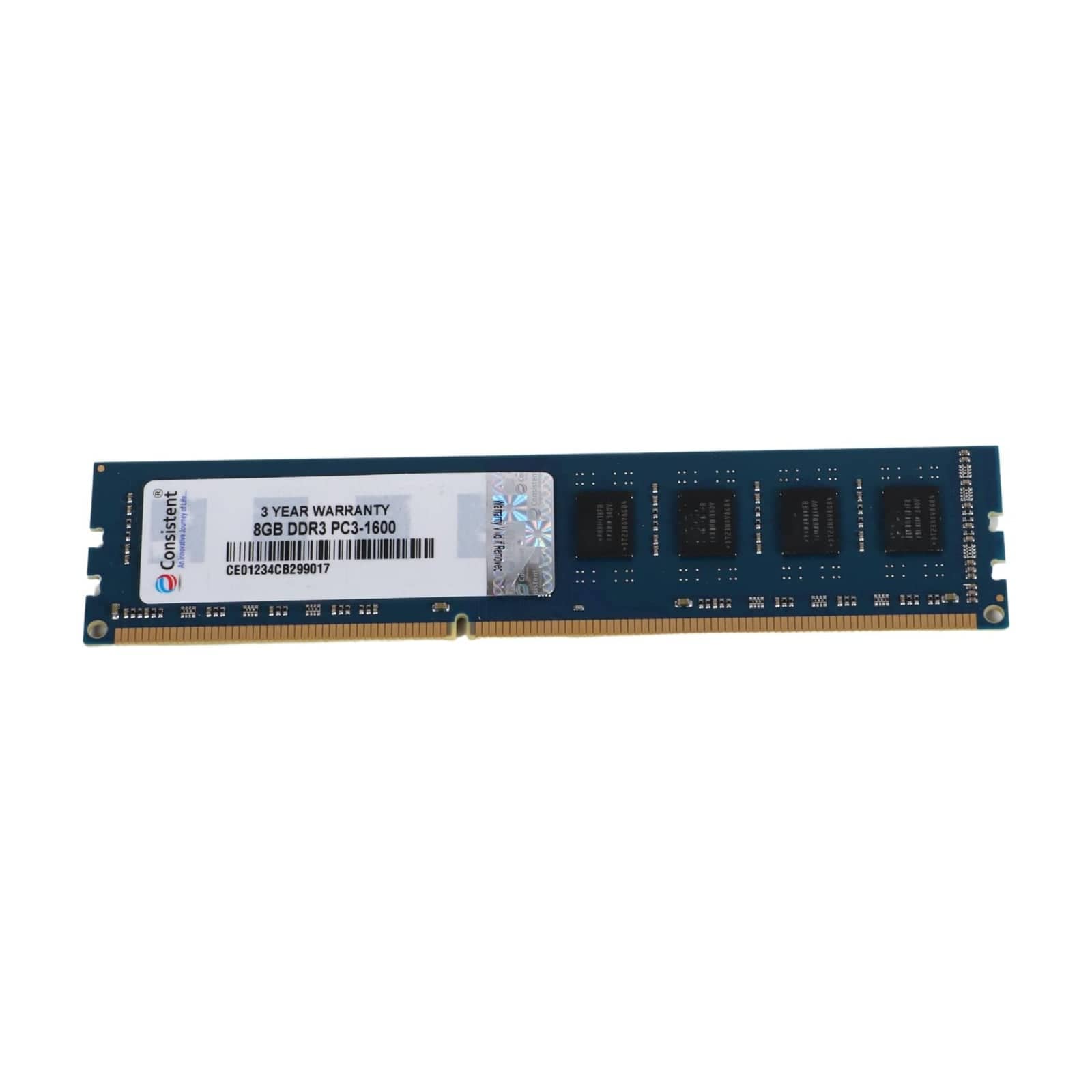 Consistent 8GB DDR3 1600MHz Desktop RAM