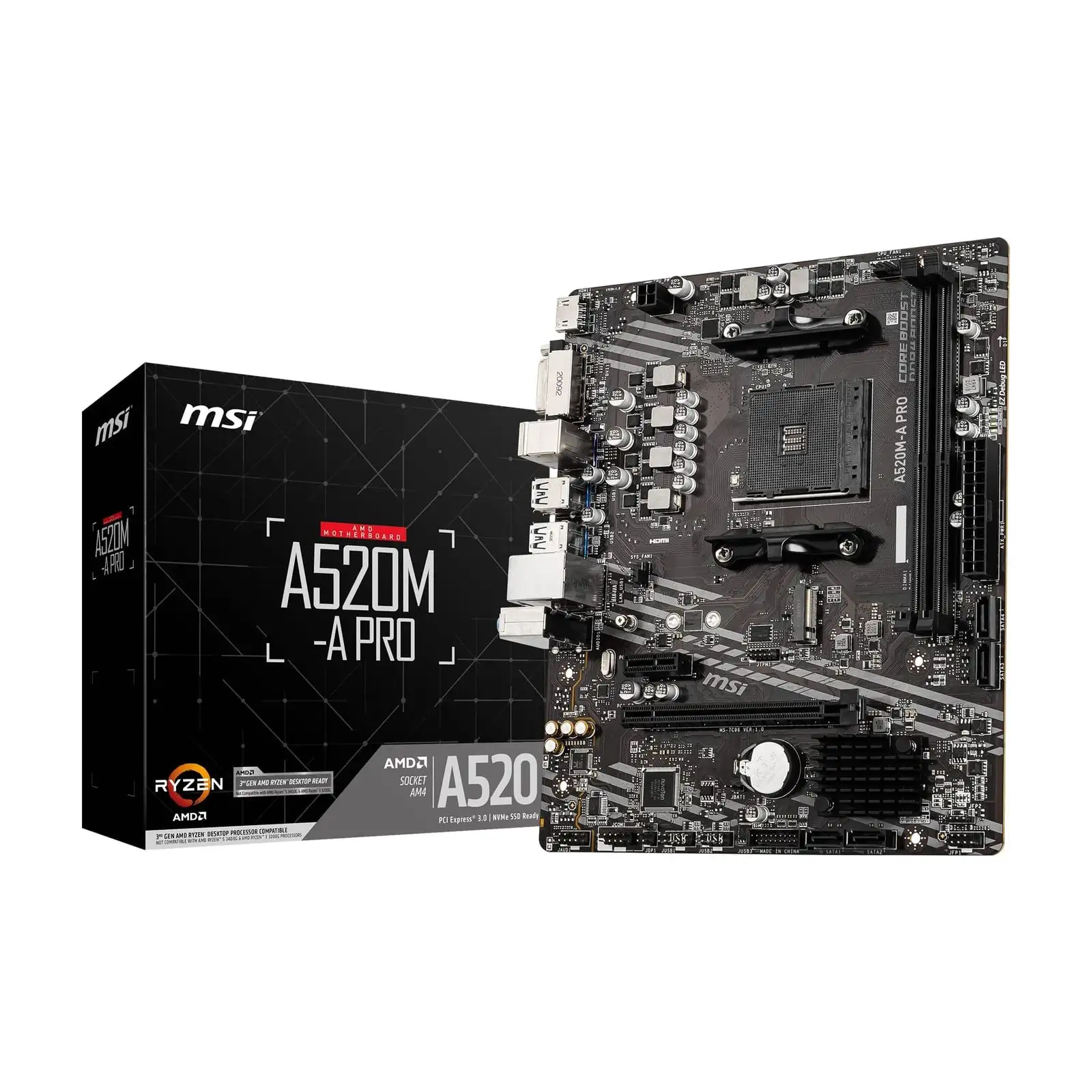 MSI A520M-A PRO AM4 Micro ATX Motherboard