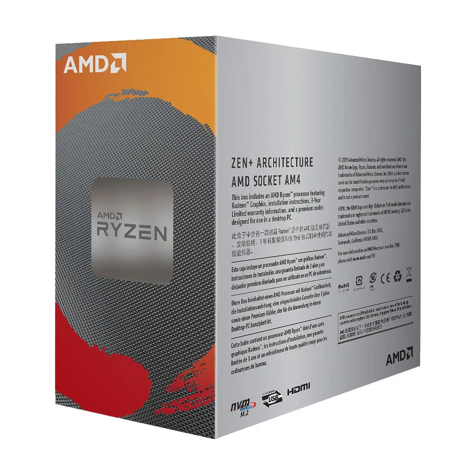 AMD Ryzen 3 3200G Desktop Processor with Radeon Vega 8 Graphics