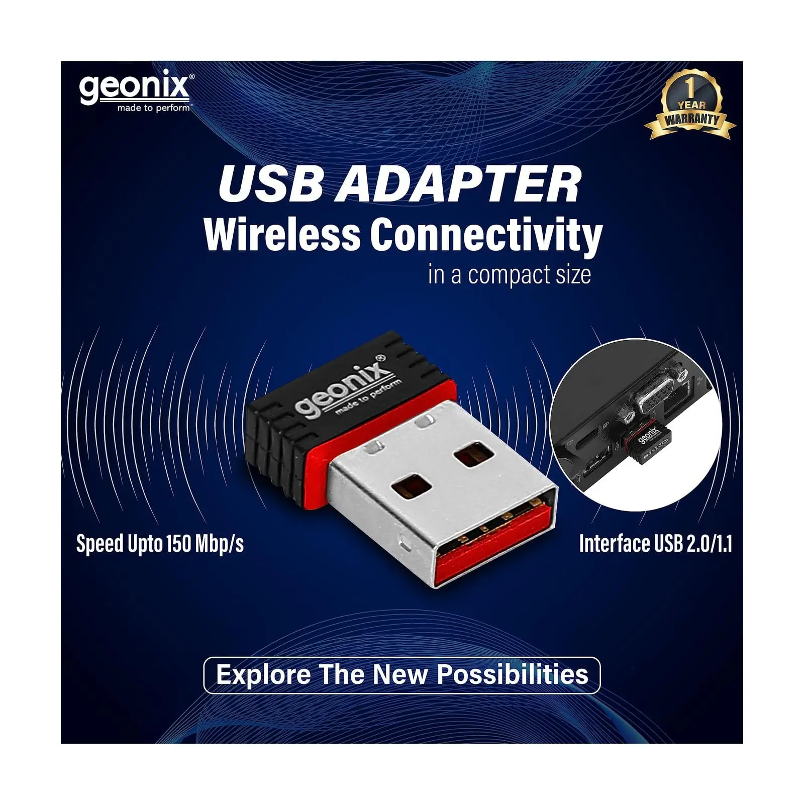 GEONIX USB Wi-Fi Adapter 150Mbps