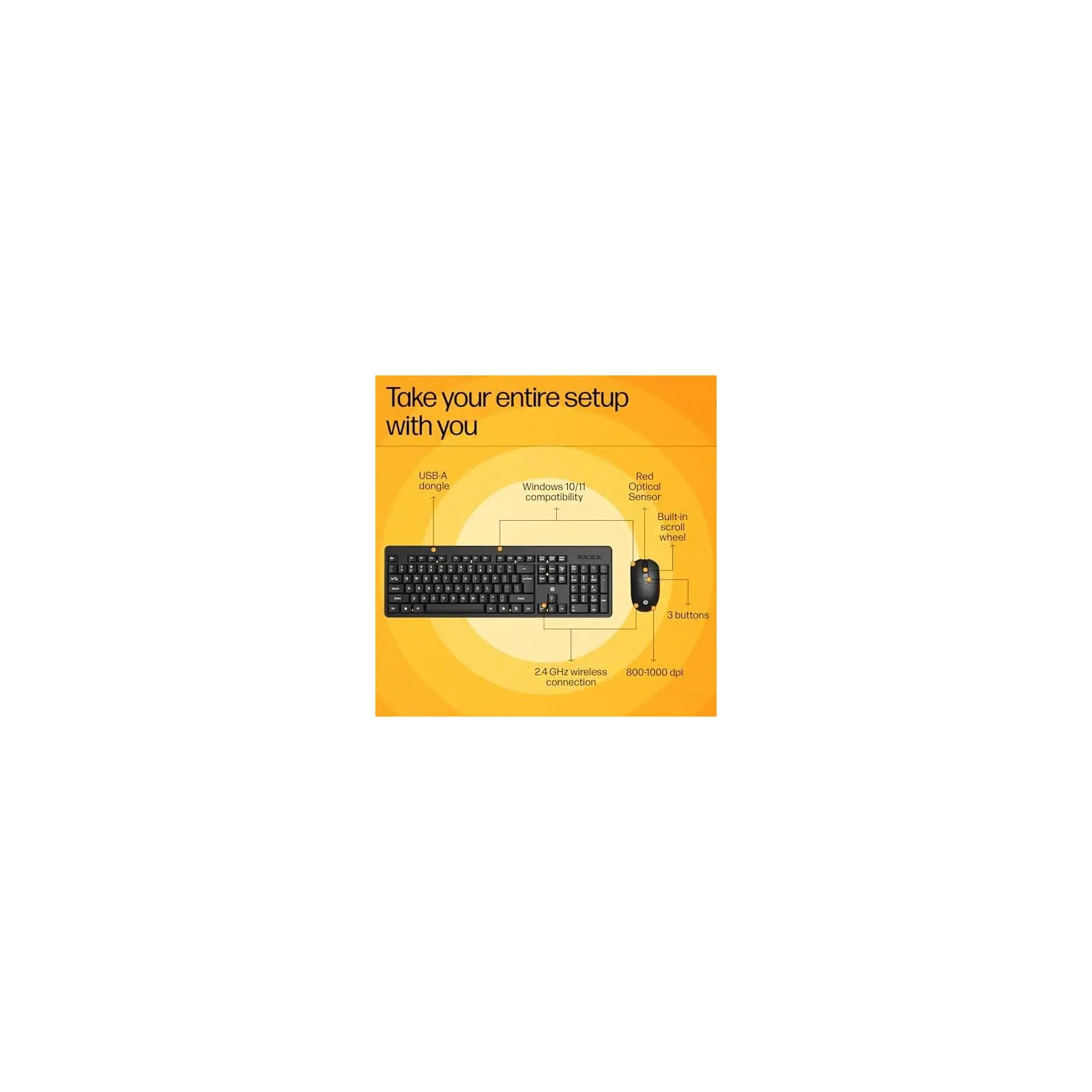 HP Wireless Mouse and Keyboard Combo