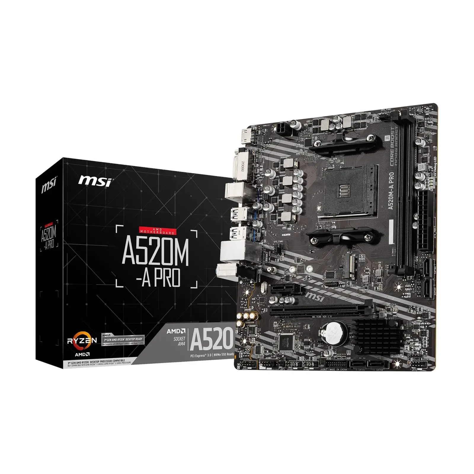 MSI A520M-A PRO AM4 Micro ATX Motherboard