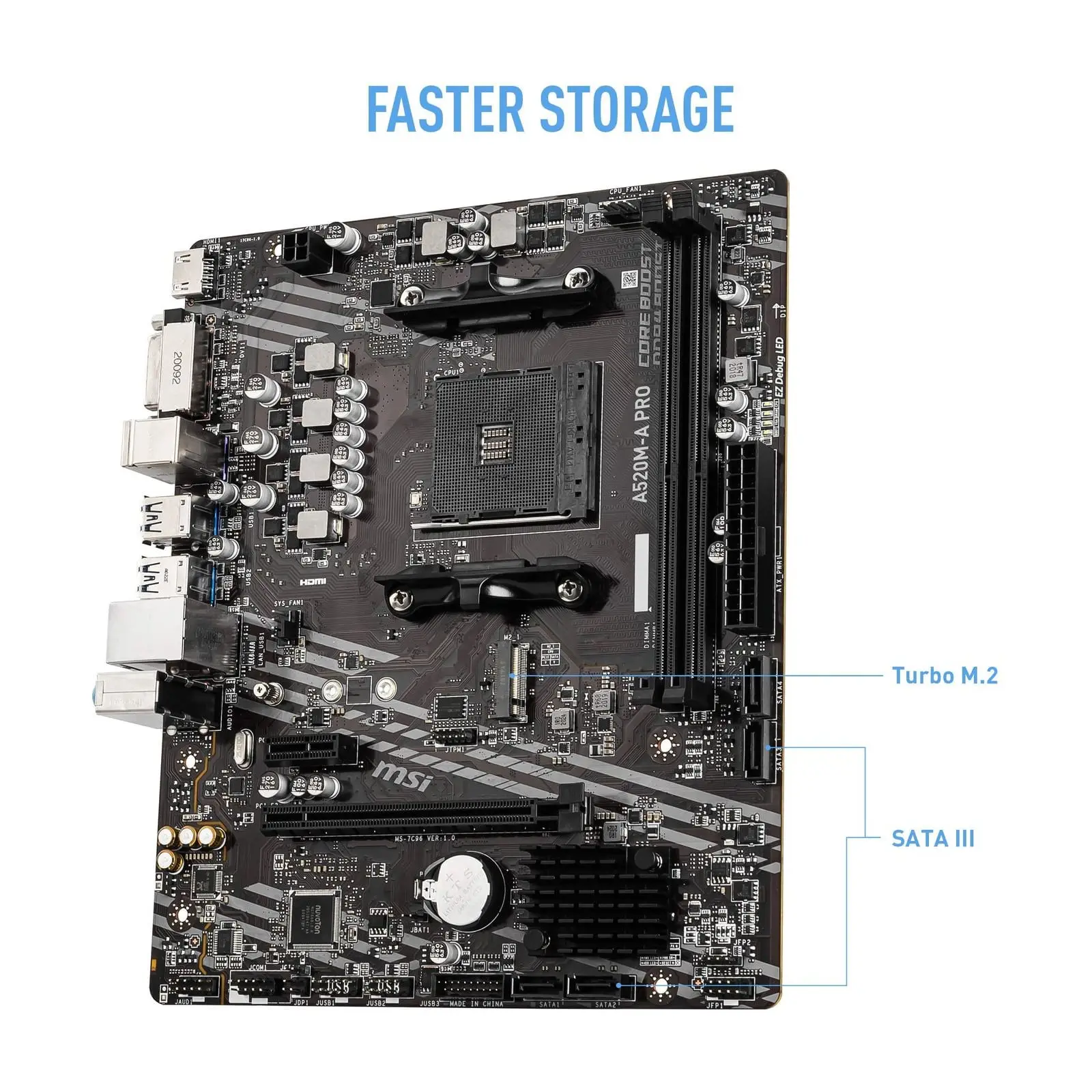 MSI A520M-A PRO AM4 Micro ATX Motherboard