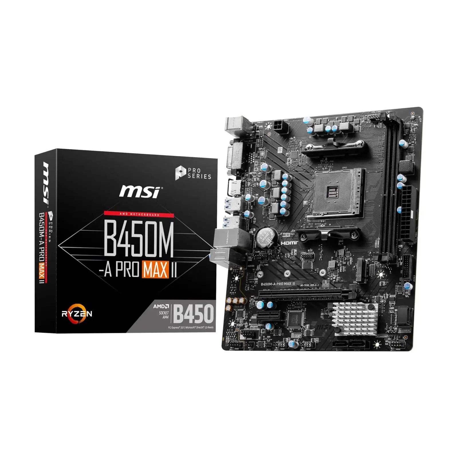 MSI B450M-A PRO MAX II Motherboard (AM4 Socket)