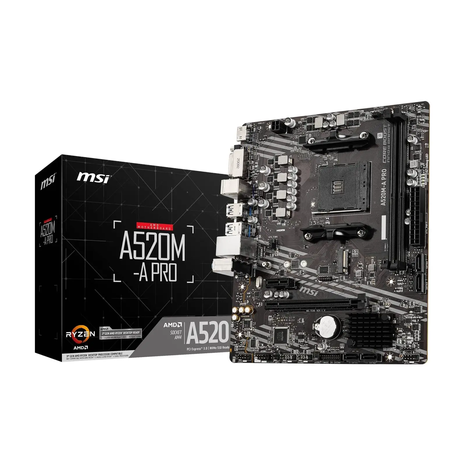 MSI A520M-A PRO AM4 Micro ATX Motherboard