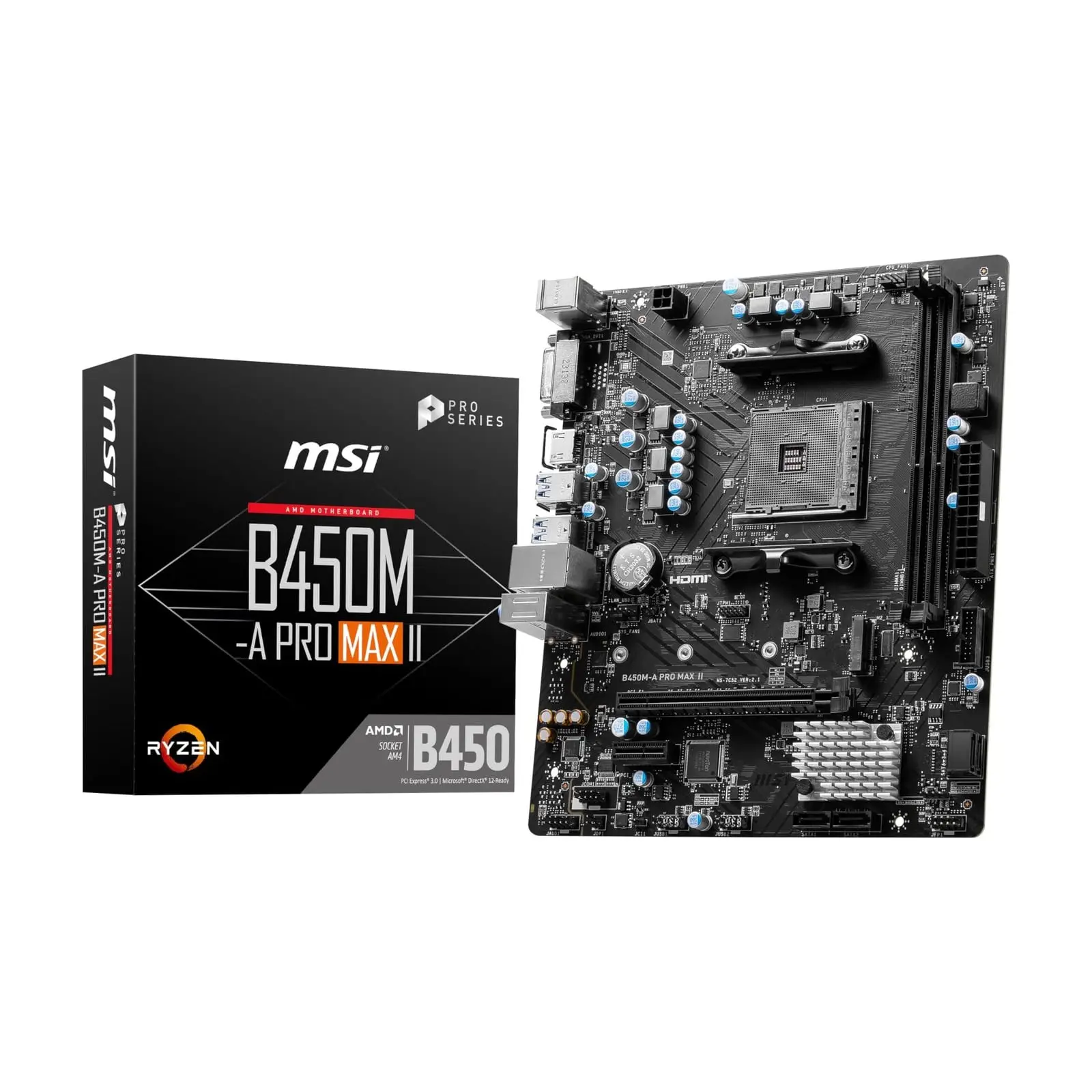 MSI B450M-A PRO MAX II Motherboard (AM4 Socket)