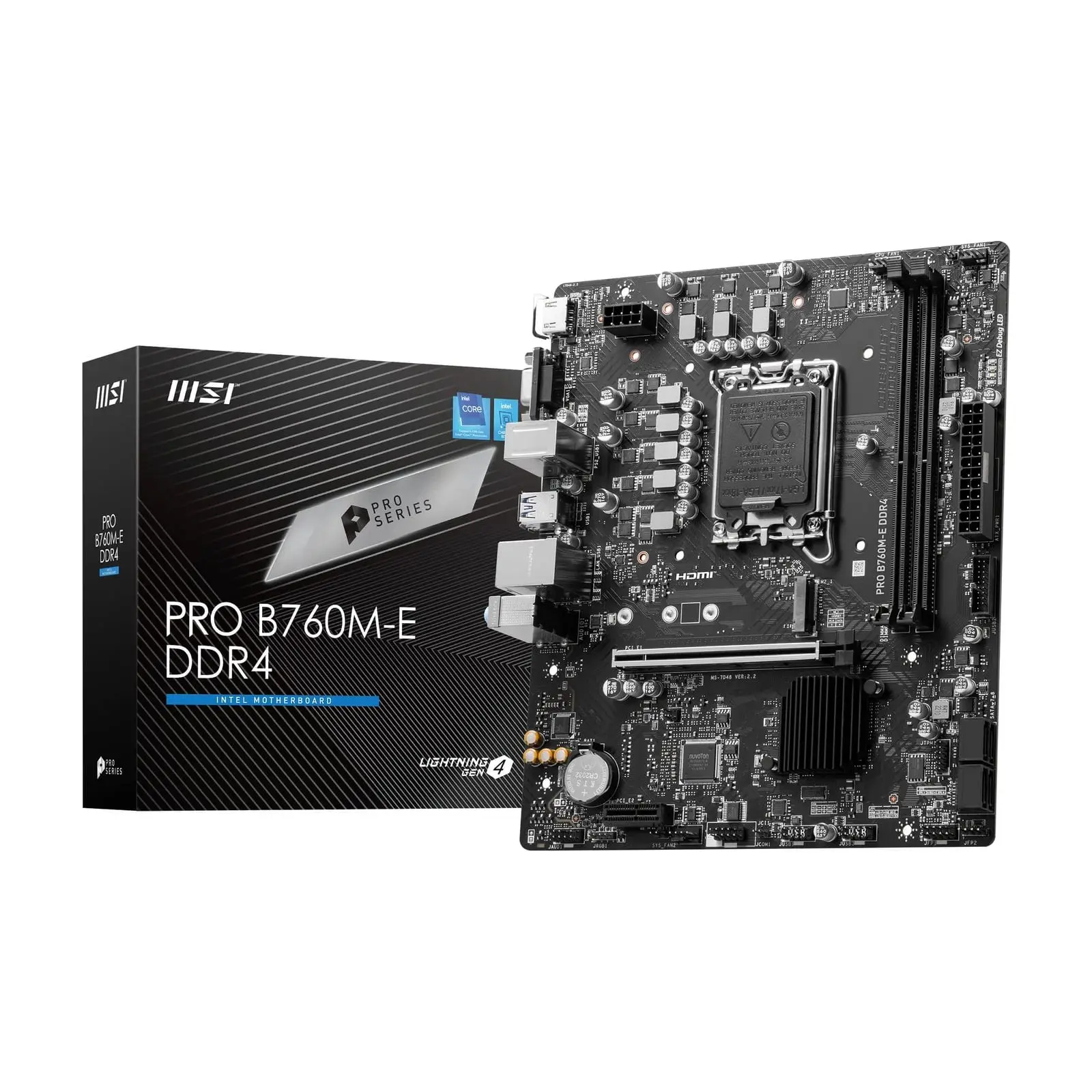MSI PRO B760M-E DDR4 Micro-ATX Motherboard